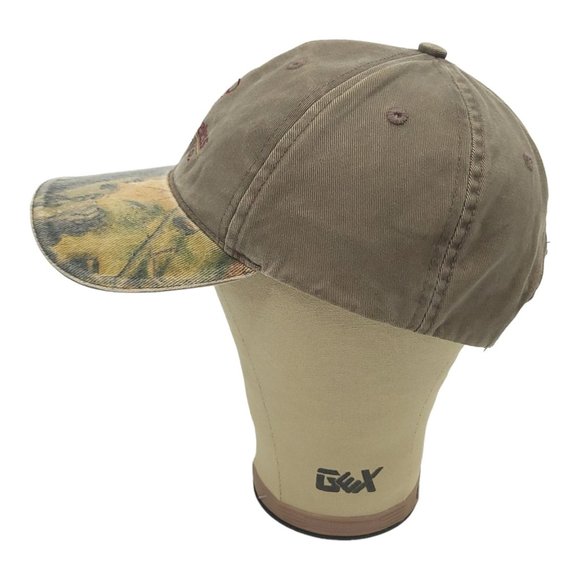 Mossy Oak Camo Brim Strapback Cap US Smokeless Tobacco Trucker Baseball Hat - Picture 8 of 12